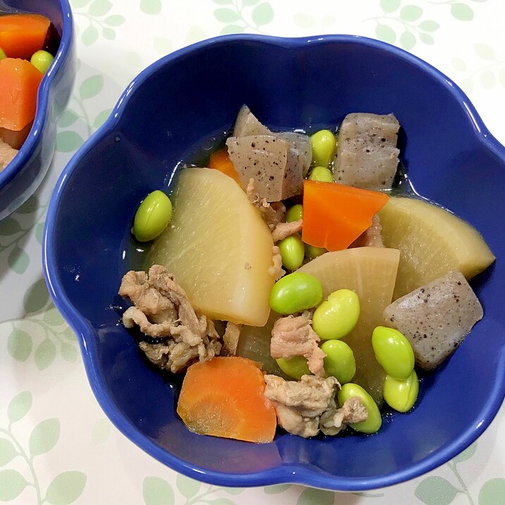 レンジで時短☆大根と豚肉の煮物